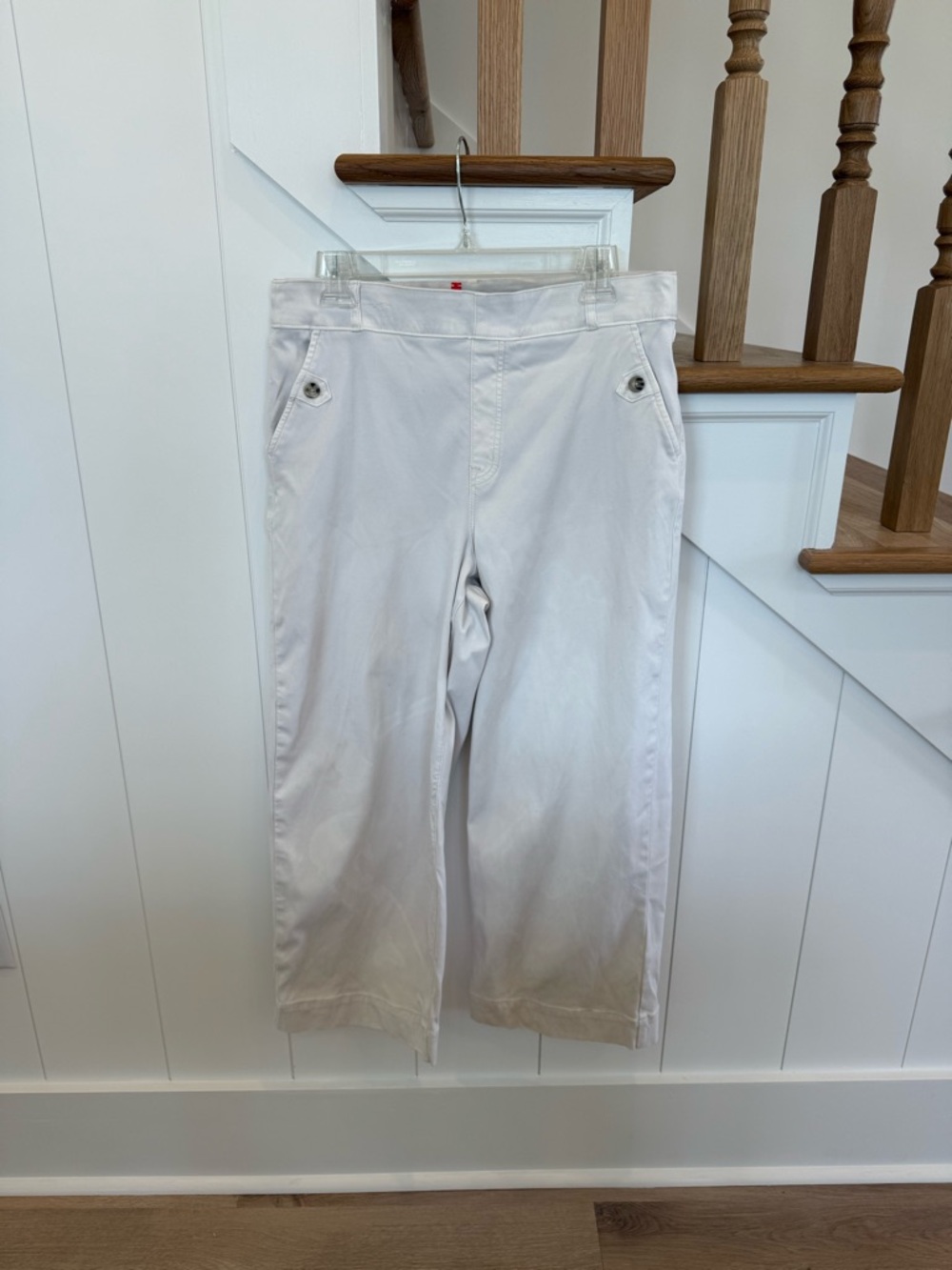 Spanx Stretch Twill Cropped Wide Leg Pants
